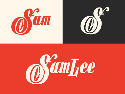 Sam Lee Logo branding design graphic identity lee lettering logo sam script