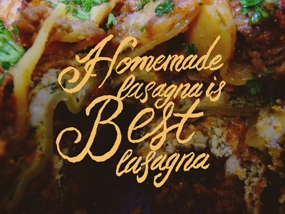 Lasagna calligraphy design graphic lasagna lettering script type typography