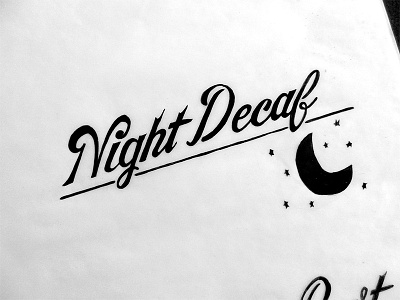 Night Decaf coffee decaf design graphic label lettering packaging type typography