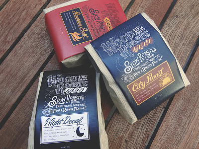 Coffee Bean Packaging coffee design graphic illustration lettering packaging roast type typography wood