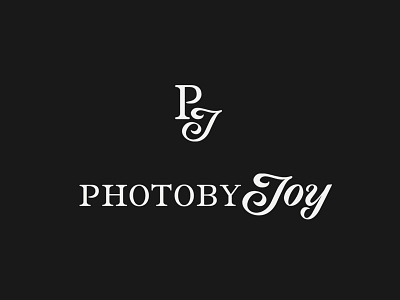 Photo By Joy Logo Design branding design graphic identity logo monogram photography type typography