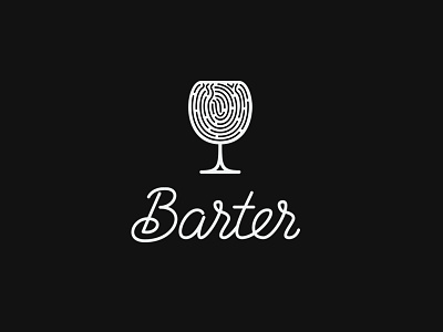 Barter logo branding concept conversation design graphic identity lettering logo type typography wine