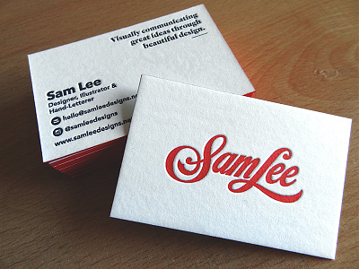 Letterpressed Business Cards business card design duplex lettering letterpress type typography