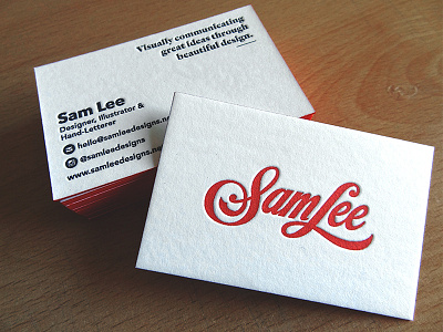 Letterpressed Business Cards