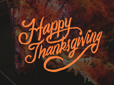 Happy Thanksgiving! design graphic happy lettering ligature thanksgiving turkey type typography