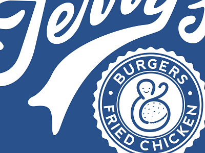 Jerry's Burgers initial idea ampersand badge branding burger design lettering logo type typography