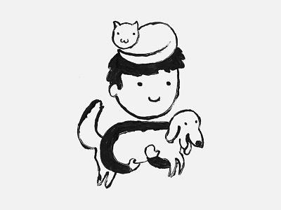 Get to know me #1 cat dog drawing illustration pet