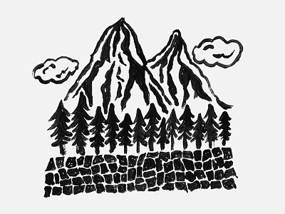 Get know Sam #3 illustration mountain nature paint tree