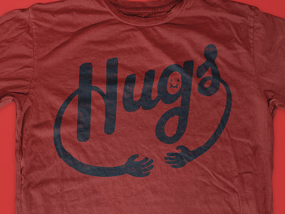 Fact: Hugs make you happy apparel cute design graphic happy hug lettering shirt t type typography