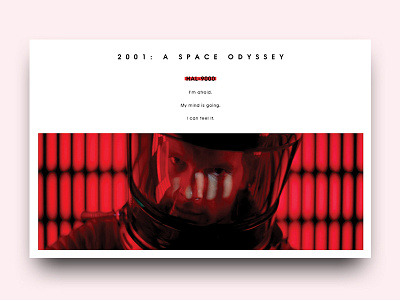 Hal-9000 design editorial graphic layout movie odyssey publishing space type typography
