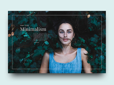 Minimalism clean design editorial graphic layout minimal nature typography