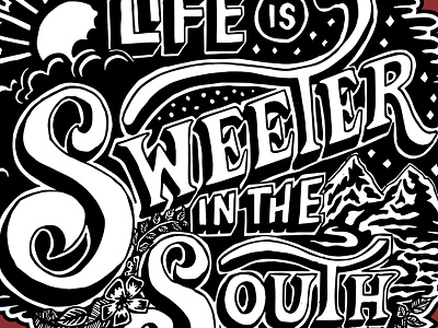 South Mural design illustration lettering mural south type typography