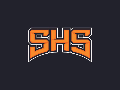 S.H.S. Football custom football graphic high identity logo school typography