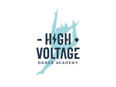 High Voltage Dance Academy academy dance high layout logo typography voltage