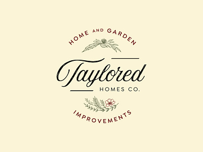 Taylored Homes Co. branding design floral garden graphic home improvement logo logo design typography