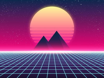 Synthwave pyramids 80 disco pyramid retro synth synthwave triangle vector