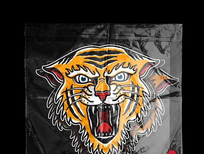 Tiger Flash branding design flash tattoo illustration procreate tattoo design