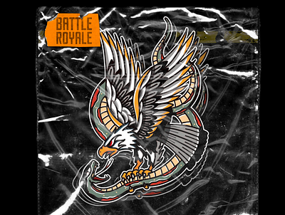Battle Royale Flash branding design flash tattoo illustration procreate tattoo design vector