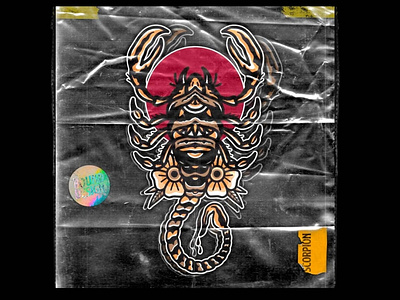 Scorpion Flash design design flash tattoo illustration procreate tattoo design