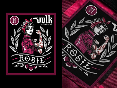 Volk Flannel ''Rosie'' neck label