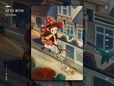 Little Witch Go To School design painting