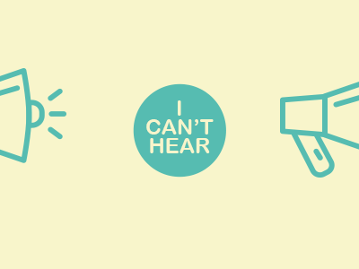 I can't hear icon poster