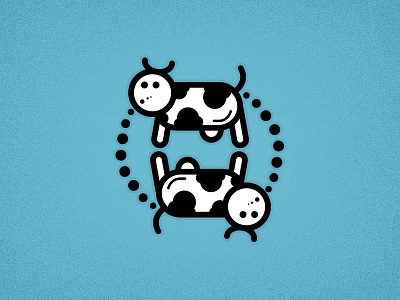 Recycling cow illustration recycling symbol