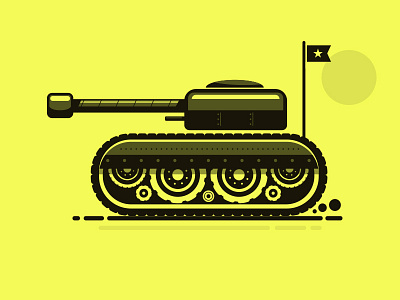 Tank for fun illustration tank war yellow