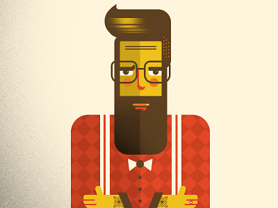 Mister Hipster character hipster illustration retro