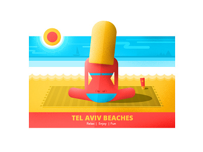 Tel Aviv beaches poster beach poster sea sun