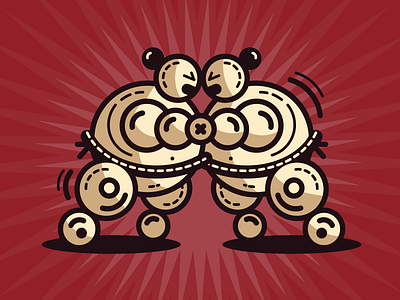 Sumo Fighters fight illustration sumo