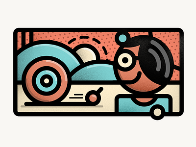 A snail and a friend friendship illustration man snail