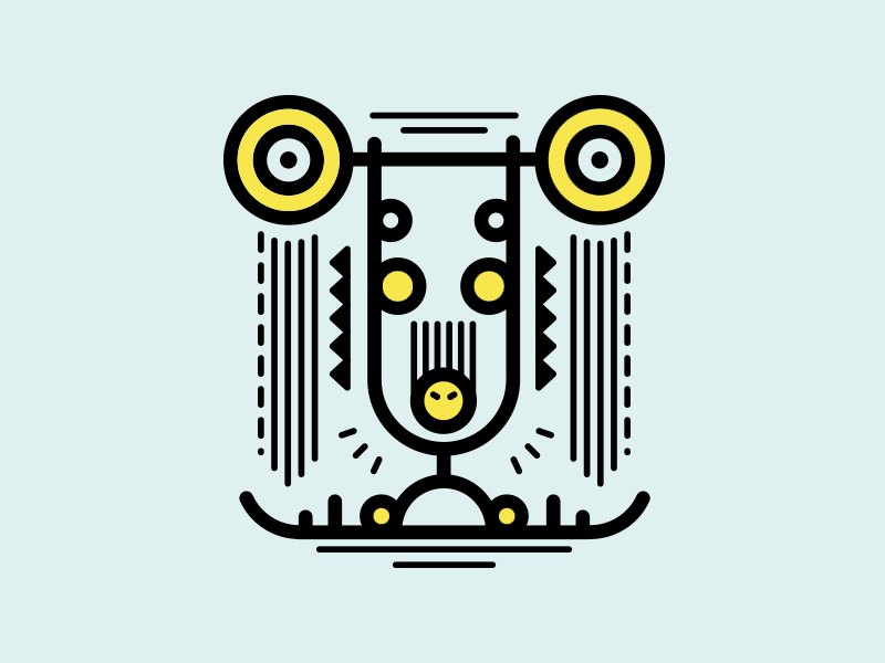 the-weight-lifter-by-uri-zur-on-dribbble