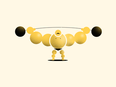 Weight Lifter character funny sports weightlifter