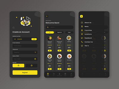 Food App app design ui