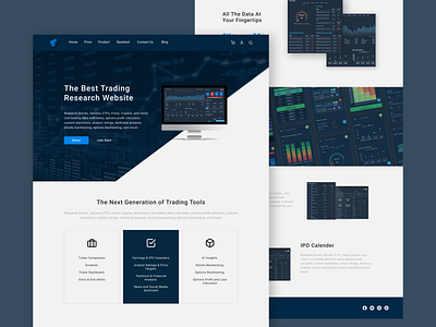 Landing Page Trading Website design ui ux web