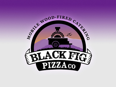 pizzeria- logo design brand fig food homemade local logo mobile outdoor pizza pizzas vintage wood fired