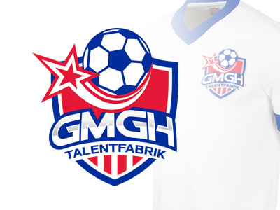 football team- logo design bold football shine sport star team