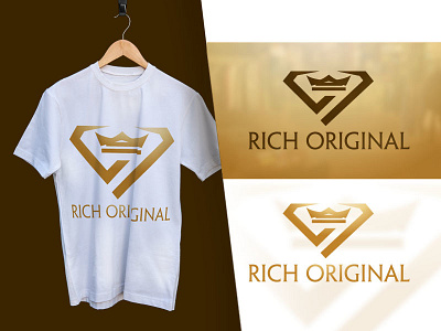 clothing company logo bold crown diamond logo gold high end luxury rich
