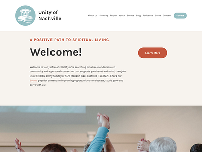 Website Design | Unity of Nashville church branding identity logo minimal squarespace ui web design