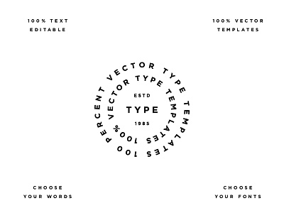 Type Templates pt.22 adobe creative market custom font fonts illustrator logo template type ui ux vector