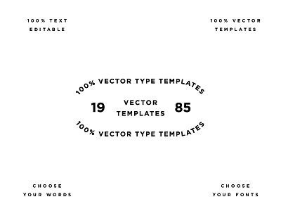 Type Templates pt.23 adobe creative market custom font fonts illustrator logo template type ui ux vector