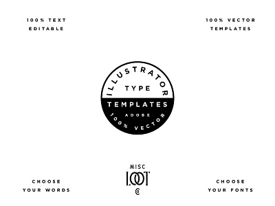 Type Templates pt.25 adobe creative market custom font fonts illustrator logo template type ui ux vector