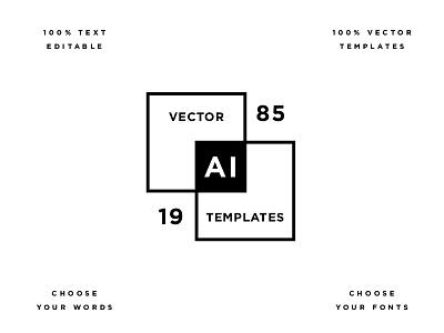 Type Templates pt.29 adobe creative market custom font fonts illustrator logo template type ui ux vector