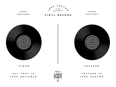 Vinyl Template adobe creative market custom design illustrator music record template type vector vinyl