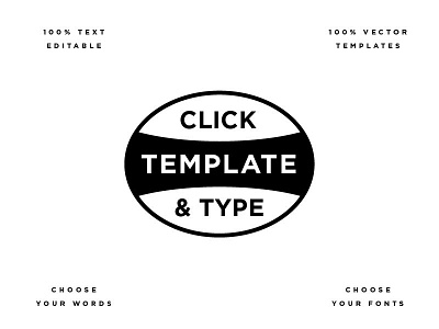 Type Templates pt.32 adobe branding creative market custom design easy editable font fonts illustrator logo template type typography ui ux vector