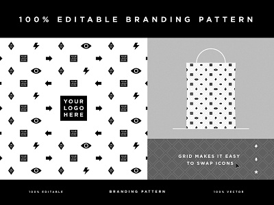 100% Editable Branding Pattern branding creative market custom design design studio freelance icon icons identity logo pattern product template typography ui vector