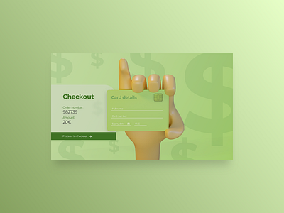 CARD CHECKOUT 3d art blender card details checkout concept design graphic design ui ux web website