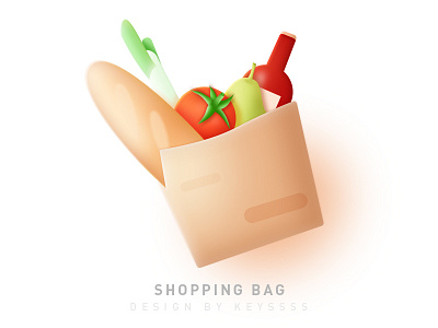 Shopping Bag illustration ui