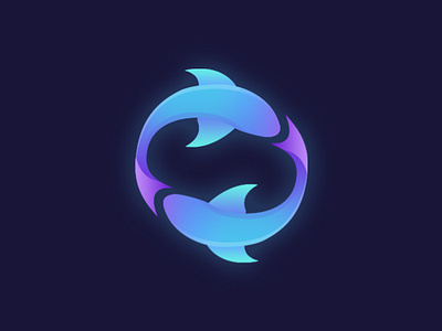 Horoscope_Pisces icon illustration ui 插图